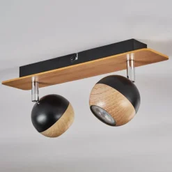 Luminaires Scandinaves-hofstein Haldor Plafonnier, Spot de plafond Brun, Chrome, Noir, 2 lumières