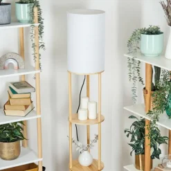 Lampes En Tissu-hofstein Hamaa Lampadaire Écru, 1 lumière