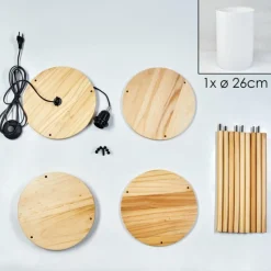 Lampes En Tissu-hofstein Hamaa Lampadaire Écru, 1 lumière