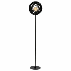 Lampes À Boules-Luminaires Lucide HANNELORE Lampadaire Noir, 1 lumière