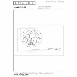 Lampes Dorées-Luminaires Lucide HANNELORE Lampe à poser Or, 1 lumière