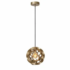 Lampes Dorées-Luminaires Lucide HANNELORE Suspension Or, 1 lumière