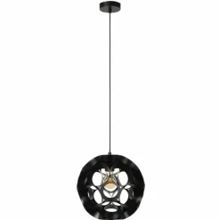 Lampes À Boules-Luminaires Lucide HANNELORE Suspension Noir, 1 lumière
