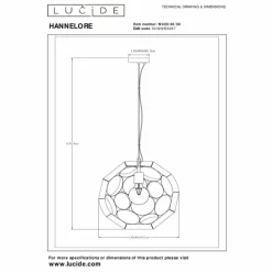 Lampes À Boules-Luminaires Lucide HANNELORE Suspension Noir, 1 lumière