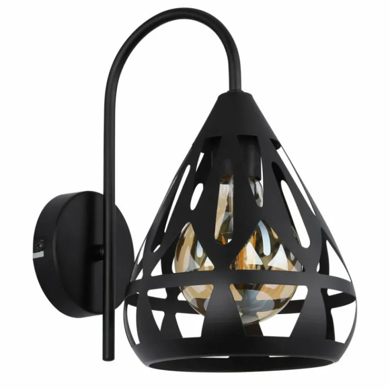 Luminaires Globo Lighting Hassan Applique murale Noir, 1 lumière* Appliques