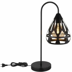 Luminaires Globo Lighting Hassan Lampe à poser Noir, 1 lumière* Lampes À Poser