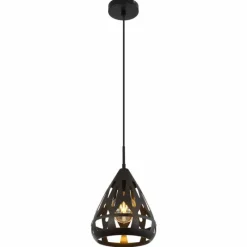 Luminaires Globo Lighting Hassan Suspension Noir, 1 lumière* Suspensions