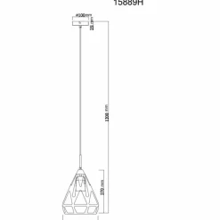Luminaires Globo Lighting Hassan Suspension Noir, 1 lumière* Suspensions
