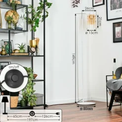 hofstein Hasvik Lampadaire Blanc, 1 lumière