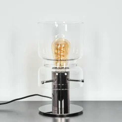 hofstein Hasvik Lampe de bureau, Lampe à poser, Liseuse Chrome, Noir, 1 lumière