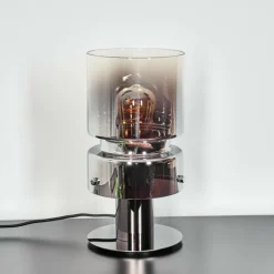 hofstein Hasvik Lampe de bureau, Lampe à poser, Liseuse Chrome, Noir, 1 lumière