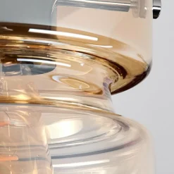 hofstein Hasvik Plafonnier, Spot de plafond Chrome, Fumée, 1 lumière