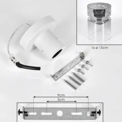 hofstein Hasvik Plafonnier, Spot de plafond Blanc, 1 lumière