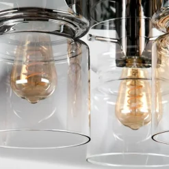 hofstein Hasvik Plafonnier, Spot de plafond Chrome, Noir, 3 lumières