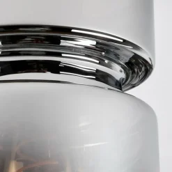 hofstein Hasvik Plafonnier, Spot de plafond Chrome, Fumée, 1 lumière