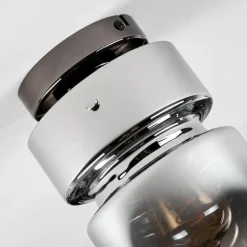 hofstein Hasvik Plafonnier, Spot de plafond Chrome, Fumée, 1 lumière