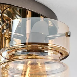 hofstein Hasvik Plafonnier, Spot de plafond Chrome, Noir, 3 lumières