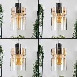 hofstein Hasvik Suspension, Suspension Ambre, Clair, 4 lumières