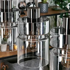 hofstein Hasvik Suspension, Suspension Clair, Fumé, 4 lumières