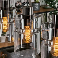 hofstein Hasvik Suspension, Suspension Clair, Fumé, 4 lumières