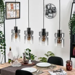 hofstein Hasvik Suspension, Suspension Clair, Fumé, 4 lumières