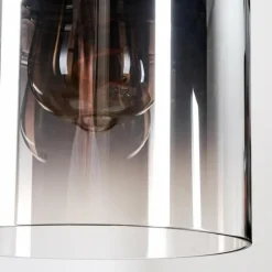 Suspension Verre Fumé-hofstein Hasvik Suspension, Suspension Chrome, Noir, 5 lumières