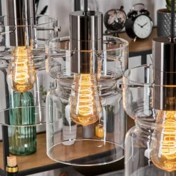 hofstein Hasvik Suspension, Suspension Noir, 5 lumières