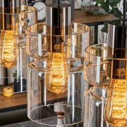 hofstein Hasvik Suspension, Suspension Noir, 5 lumières