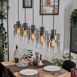 hofstein Hasvik Suspension, Suspension Noir, 5 lumières