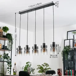 hofstein Hasvik Suspension, Suspension Noir, 5 lumières