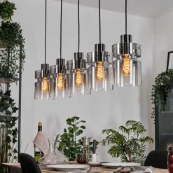 hofstein Hasvik Suspension, Suspension Noir, 5 lumières