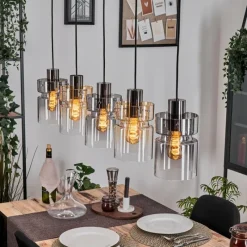 hofstein Hasvik Suspension, Suspension Noir, 5 lumières