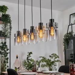 hofstein Hasvik Suspension, Suspension Noir, 5 lumières