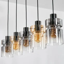 hofstein Hasvik Suspension, Suspension Noir, 5 lumières