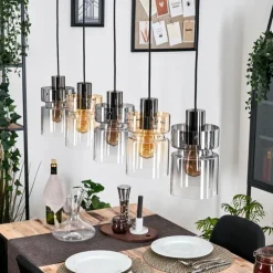 hofstein Hasvik Suspension, Suspension Noir, 5 lumières