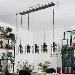 hofstein Hasvik Suspension, Suspension Noir, 5 lumières