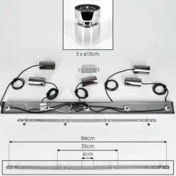 hofstein Hasvik Suspension, Suspension Noir, 5 lumières