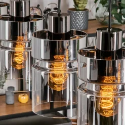 hofstein Hasvik Suspension, Suspension Noir, 5 lumières