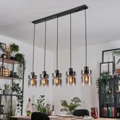 hofstein Hasvik Suspension, Suspension Noir, 5 lumières