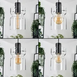 hofstein Hasvik Suspension, Suspension Chrome, Noir, 3 lumières