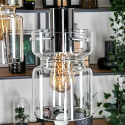 hofstein Hasvik Suspension, Suspension Chrome, Noir, 3 lumières