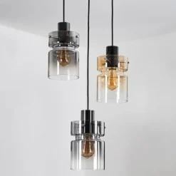 hofstein Hasvik Suspension, Suspension Chrome, Noir, 3 lumières