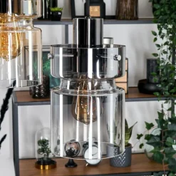 hofstein Hasvik Suspension, Suspension Chrome, Noir, 3 lumières