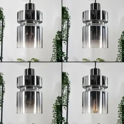 hofstein Hasvik Suspension, Suspension Chrome, Noir, 3 lumières