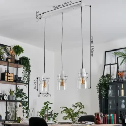 hofstein Hasvik Suspension, Suspension Blanc, 3 lumières