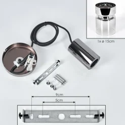 hofstein Hasvik Suspension, Suspension Chrome, Noir, 1 lumière