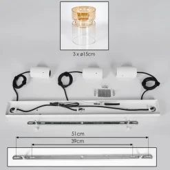 hofstein Hasvik Suspension, Suspension Blanc, 3 lumières
