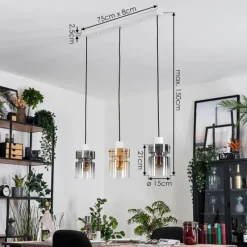 hofstein Hasvik Suspension, Suspension Blanc, 3 lumières