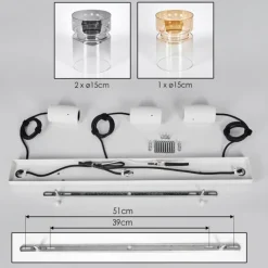 hofstein Hasvik Suspension, Suspension Blanc, 3 lumières