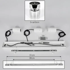 Suspension Verre Fumé-hofstein Hasvik Suspension, Suspension Blanc, 3 lumières